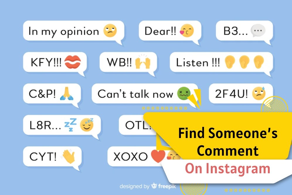 Search for Instagram users' comments from posts