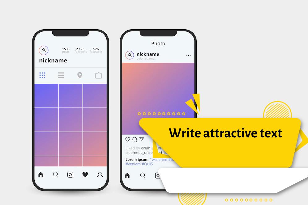Write attractive text