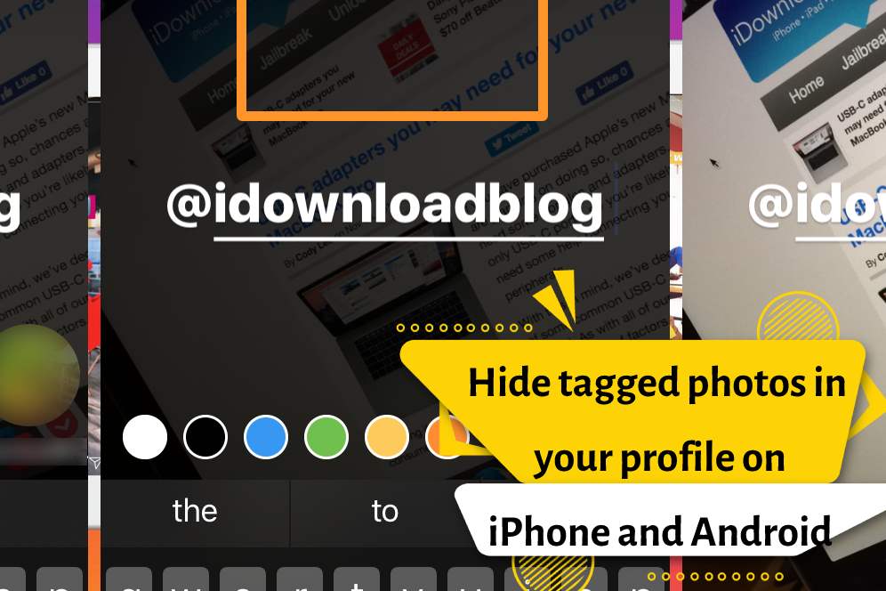 Preventing mention and tagging on Instagram on iPhone