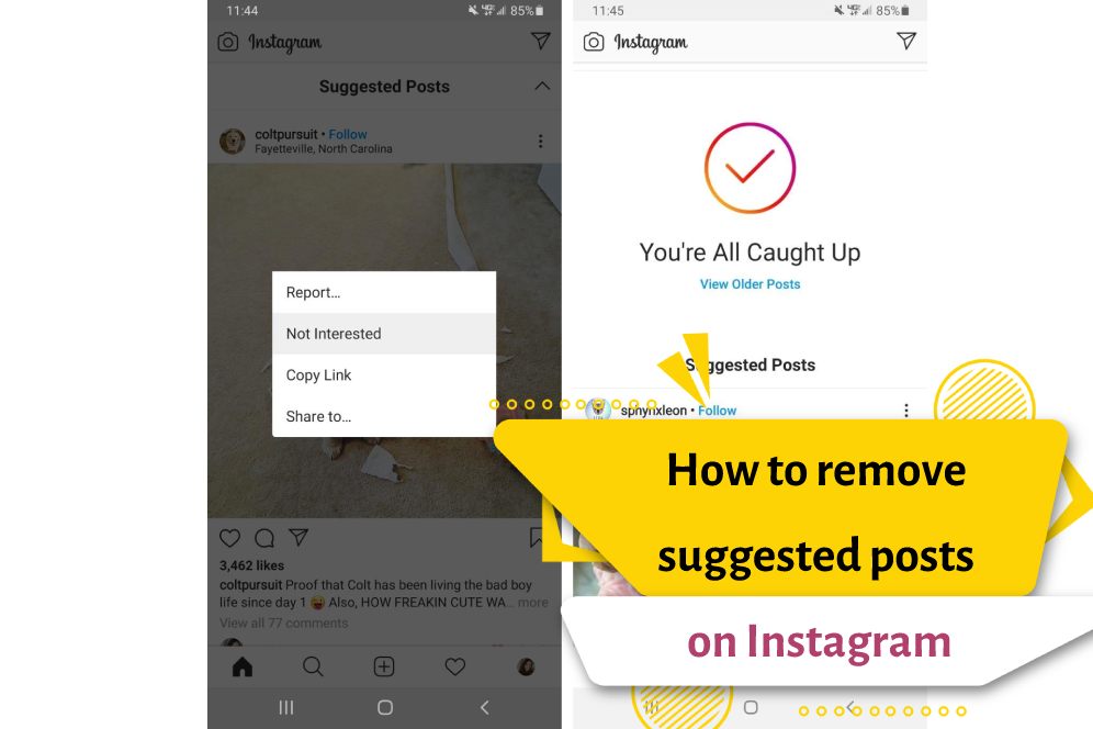 How to remove suggested posts on Instagram