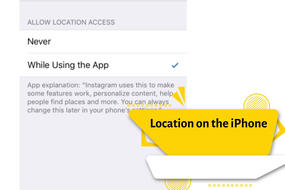 Location on the iPhone to solve the problem of registering the location on Instagram