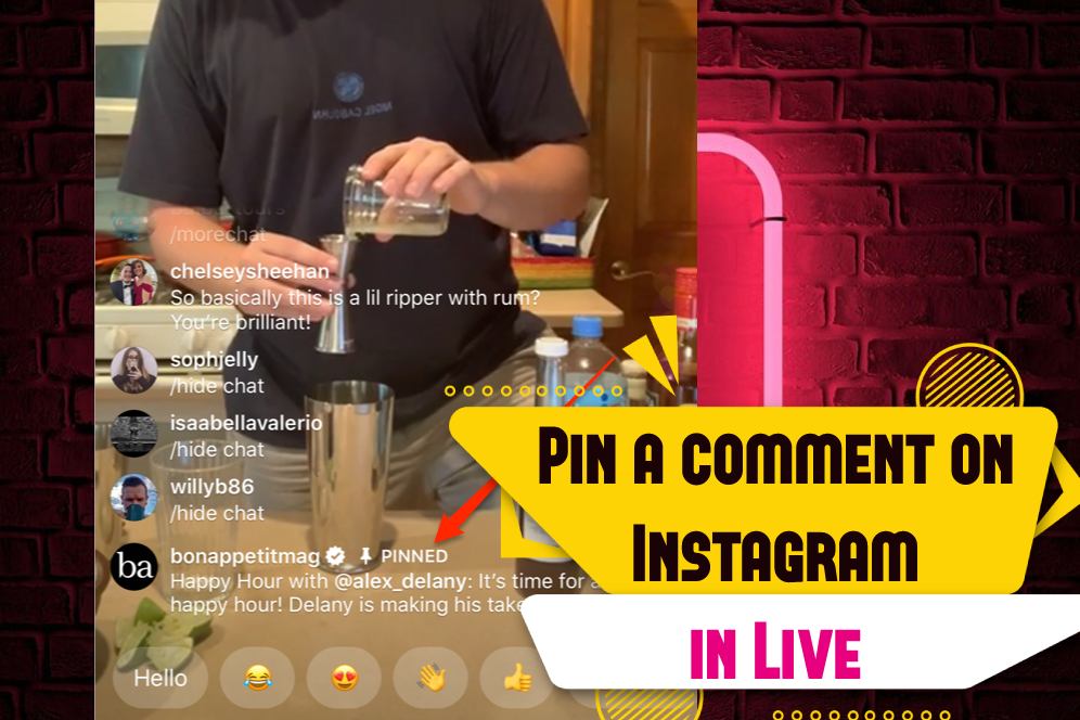 Pin a comment on Instagram in Live