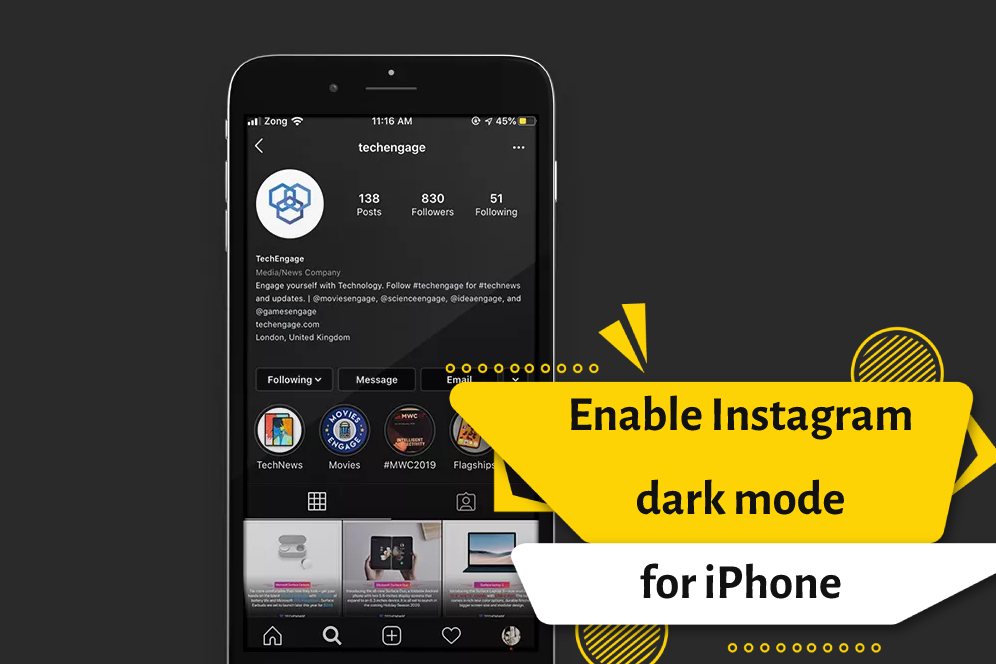 Enable Instagram dark mode for iPhone