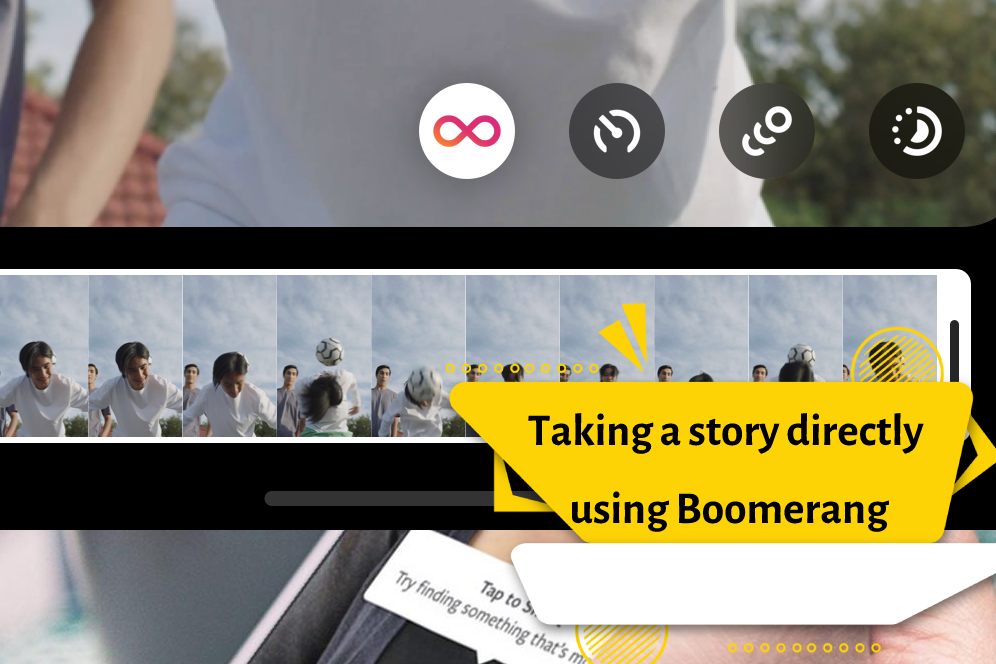 Taking a story directly using Boomerang