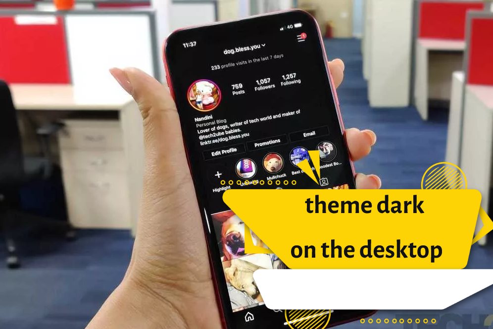 How to make Instagram theme dark on the desktop?