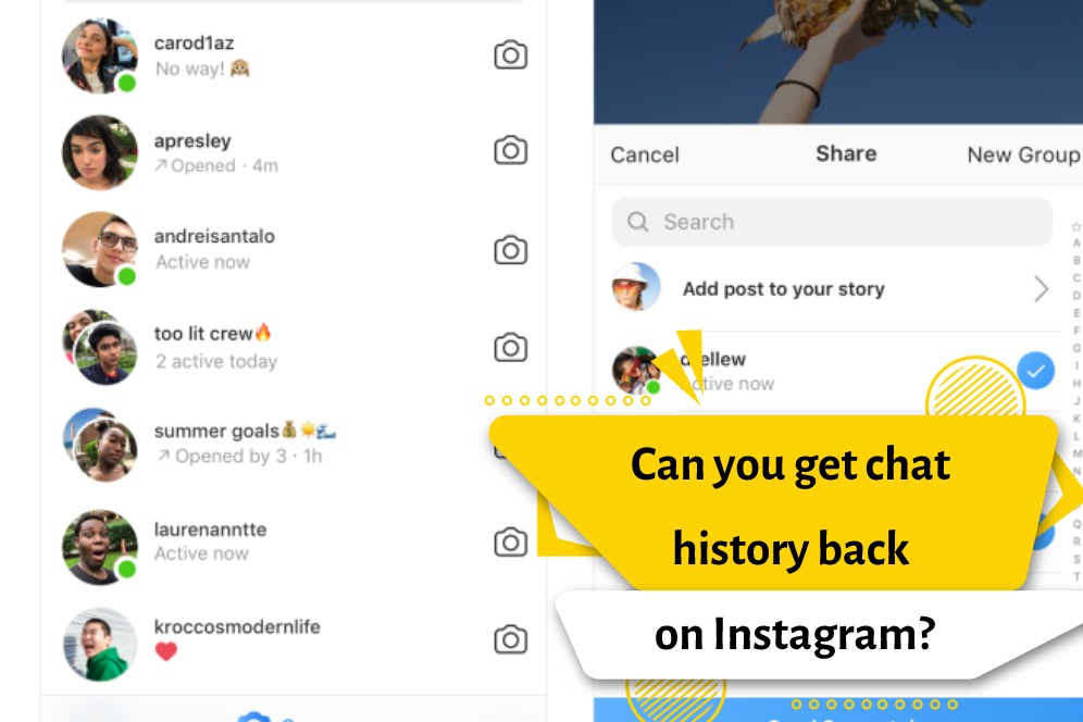 Can you get chat history back on Instagram?