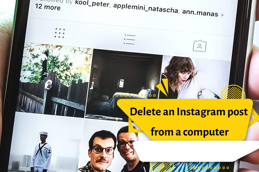 Delete an Instagram post from a computer