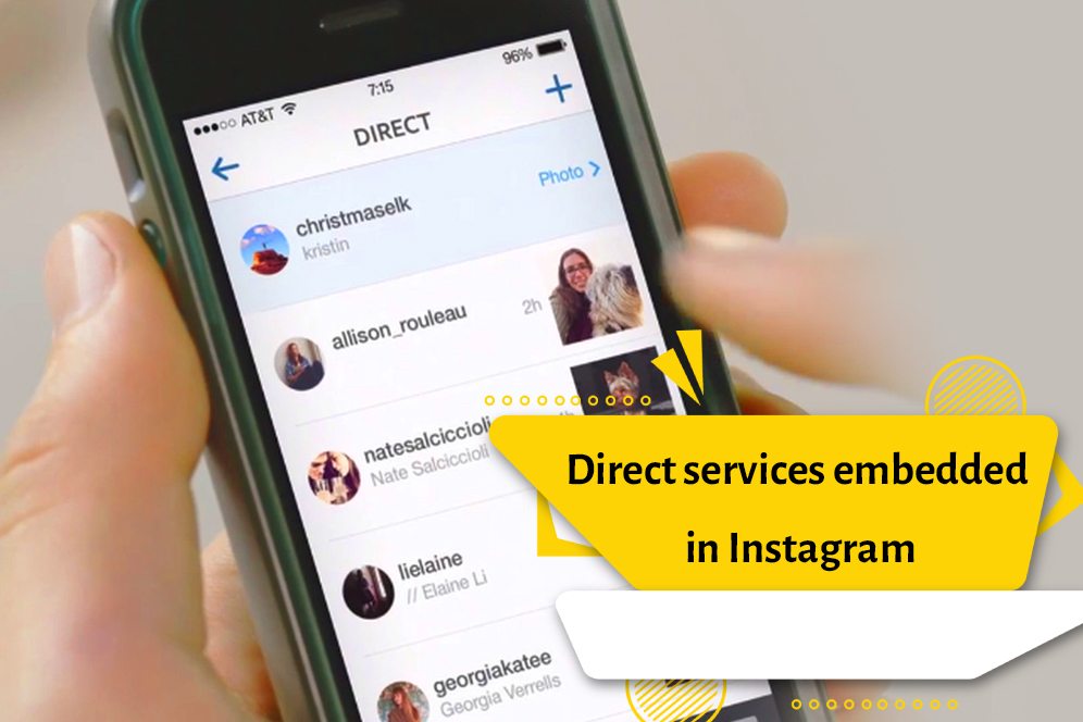 Direct services embedded in Instagram