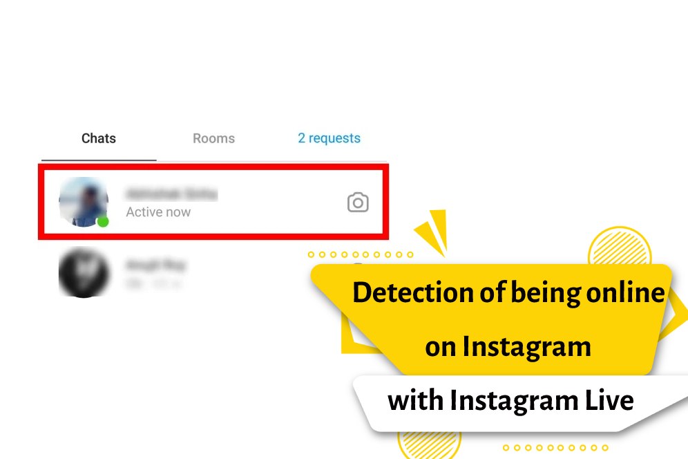 Detection of being online on Instagram with Instagram Live