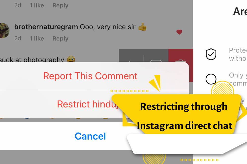 Restricting through Instagram direct chat