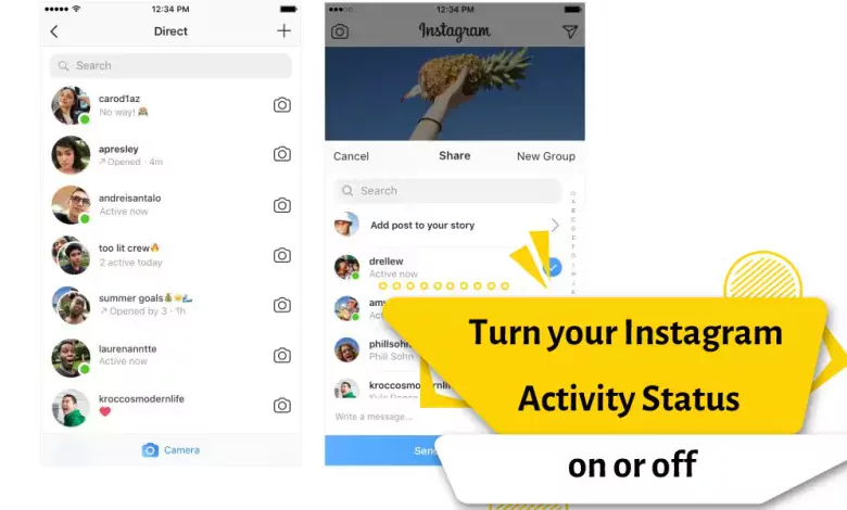Turn your Instagram Activity Status on or off