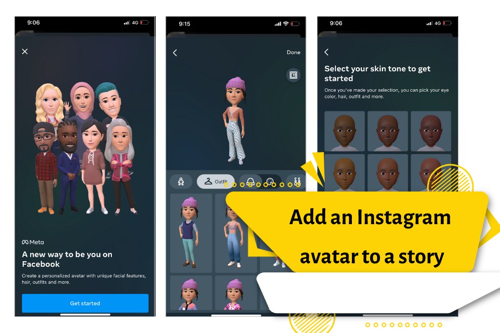 Add an Instagram avatar to a story