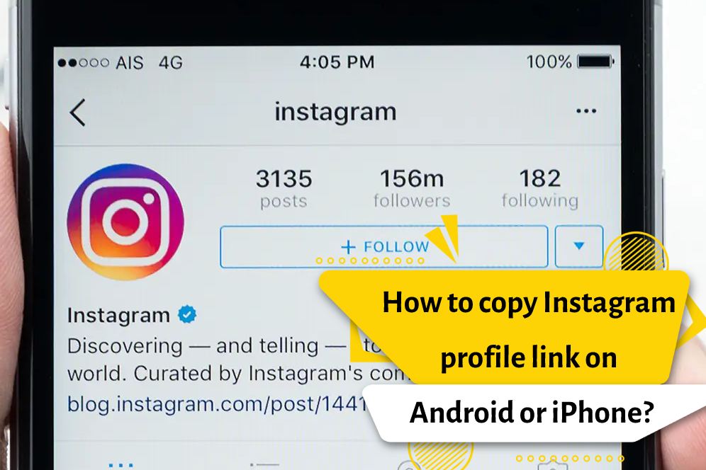 How to copy Instagram profile link on Android or iPhone?