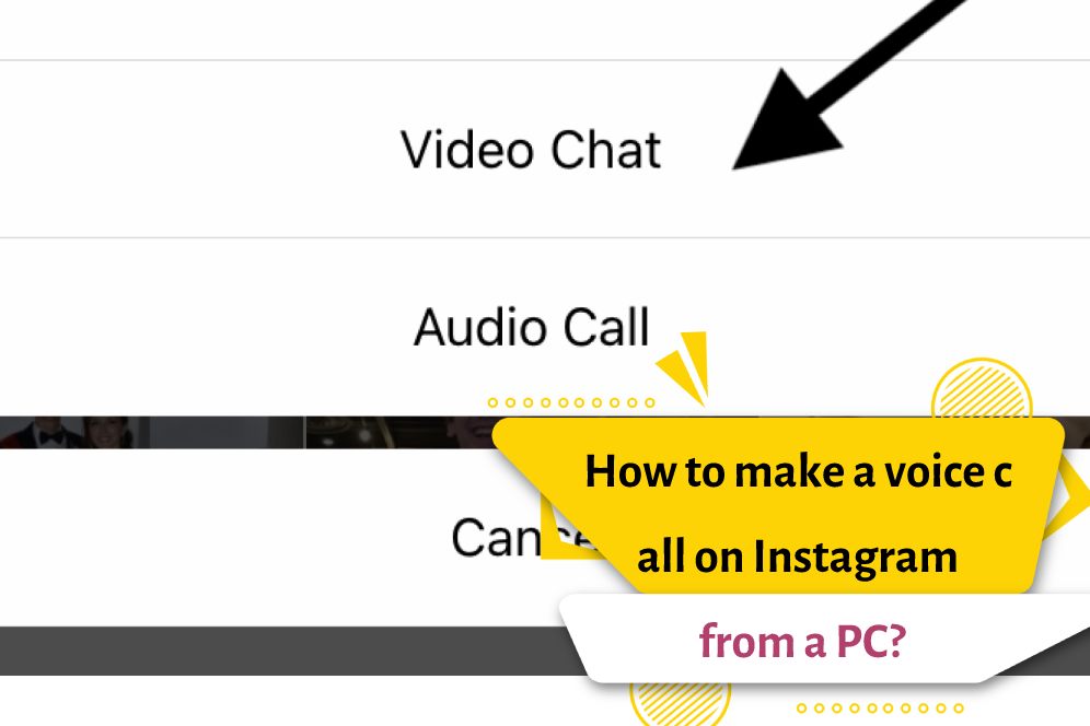 How to make a voice call on Instagram from a PC?