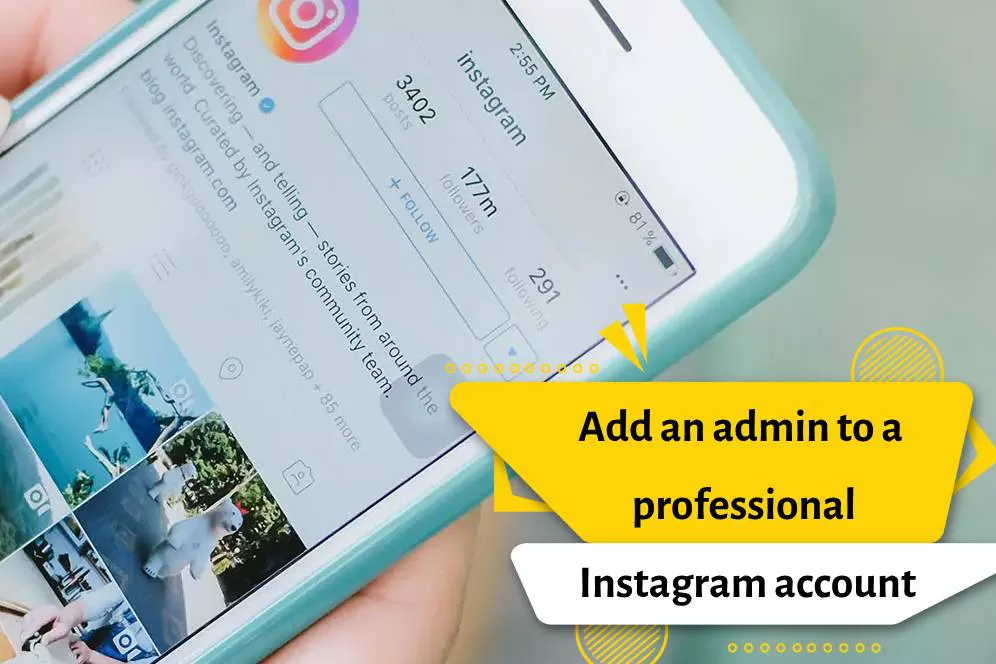 Add an admin to a professional Instagram account