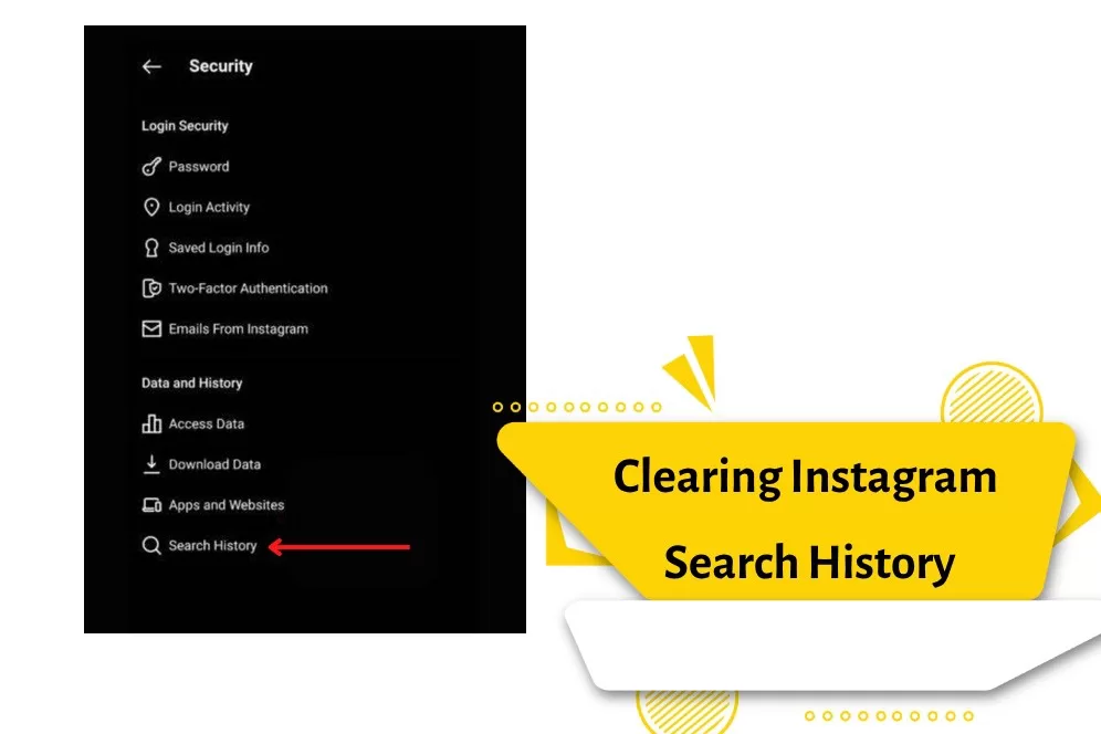 Clearing Instagram Search History